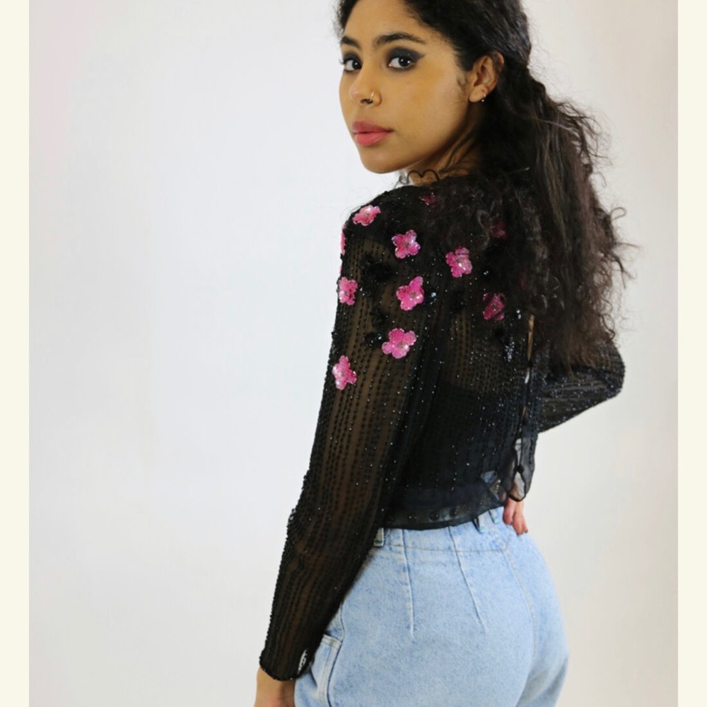 Vintage Beaded‎ Blouse - Picture 2 of 3